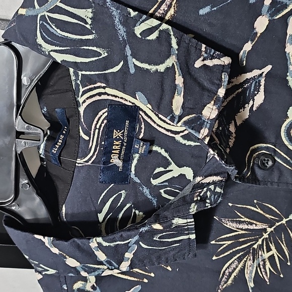 Roark Tropakill Navy Floral Short Sleeve‎ Shirt Large New - Picture 2 of 7